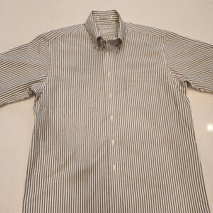 Paul Fredrick mens short sleeved button down shirt. Size 16 neck.